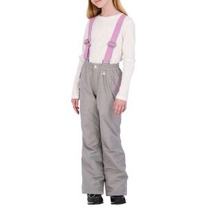 Gerry Youth Girls' Performance Snow Pant with Adjustable Suspenders Gray/Pink S